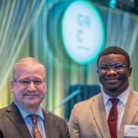 Dr. Paul Isely and Graduate Assistant Albert Okweial